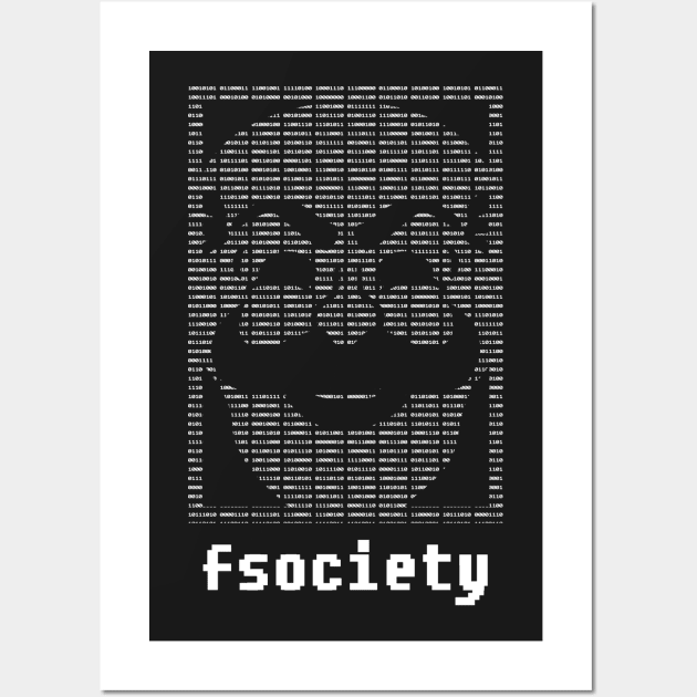 fsociety binary code Wall Art by Bevatron